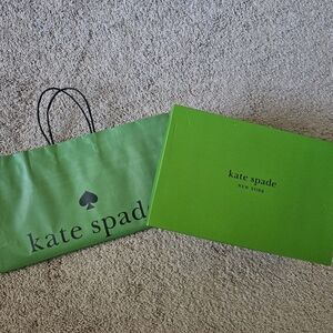 Empty Kate Spade Vibrant Green Bag and Box Set